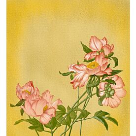 Vintage Peonies on Gold 3005 Wallpaper Wall Mural