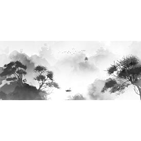 Modern Abstract Chinese Ink Wash Landscape 6810 Wallpaper Wall Mural