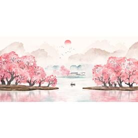 Modern Abstract Chinese Ink Wash Landscape 6844 Wallpaper Wall Mural