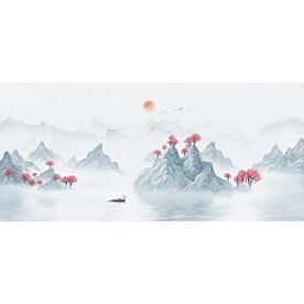 Modern Abstract Chinese Ink Wash Landscape 7504 Wallpaper Wall Mural