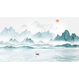 Modern Abstract Chinese Ink Wash Landscape 2821 Wallpaper Wall Mural