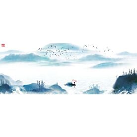 Modern Abstract Chinese Ink Wash Landscape 5687 Wallpaper Wall Mural