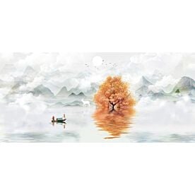 Modern Abstract Chinese Ink Wash Landscape 3244 Wallpaper Wall Mural