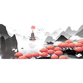 Modern Abstract Chinese Ink Wash Landscape 4200 Wallpaper Wall Mural