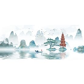 Modern Abstract Chinese Ink Wash Landscape 4521 Wallpaper Wall Mural