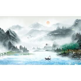 Modern Abstract Chinese Ink Wash Landscape 4372 Wallpaper Wall Mural