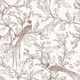 Vintage Birds on Rice Paper Background 3493 Wallpaper Wall Mural