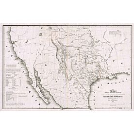 Vintage Texas Mexico Map 7938 Wallpaper Wall Mural