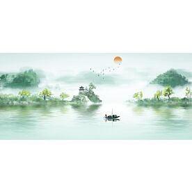 Modern Abstract Chinese Ink Wash Landscape 0192 Wallpaper Wall Mural