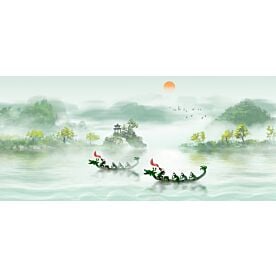 Modern Abstract Chinese Ink Wash Landscape 0201 Wallpaper Wall Mural