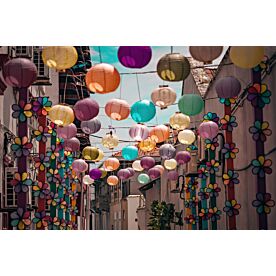 Colorful Chinese Lanterns 8663 Wallpaper Wall Mural