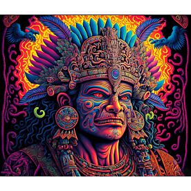 Illustrated Mayan God 7800 Wallpaper Wall Mural