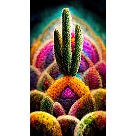 Colorful Cacti illustration 3042 Wallpaper Wall Mural