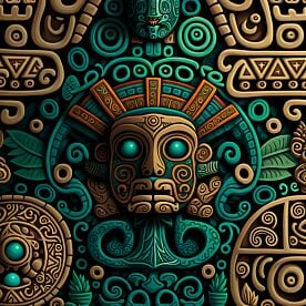 Mayan Style Graphic 9416 Wallpaper Wall Mural