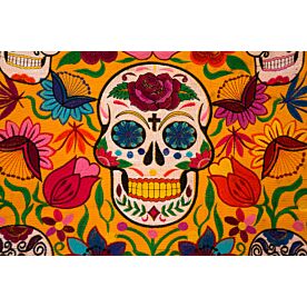 Sugar Skull Fabric 0856 Wallpaper Wall Mural