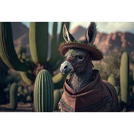 Poncho Donkey 5512 Wallpaper Wall Mural