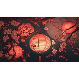 Chinese Lanterns 1876 Wallpaper Wall Mural