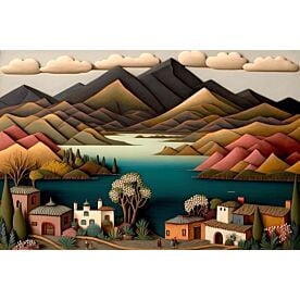 Mexican Village 1621 Wallpaper Wall Mural