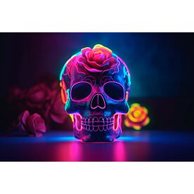 Sugar Skull Glows 6187 Wallpaper Wall Mural