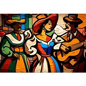 Mexican Flamenco Dancers 7041 Wallpaper Wall Mural