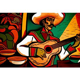 Mexican Flamenco Guitarist 7421 Wallpaper Wall Mural