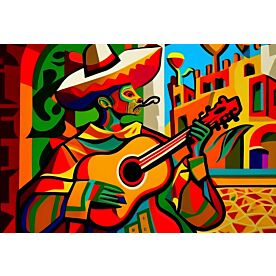 Mexican Flamenco Guitarist 0956 Wallpaper Wall Mural