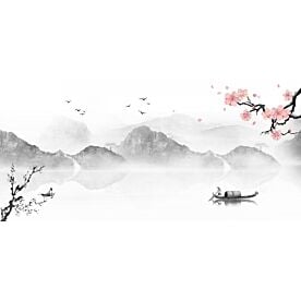 Modern Abstract Chinese Ink Wash Landscape 1145 Wallpaper Wall Mural