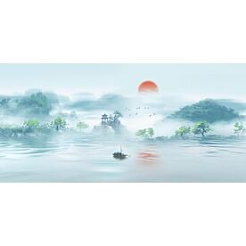 Modern Abstract Chinese Ink Wash Landscape 3017 Wallpaper Wall Mural