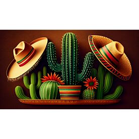 Sombrero Cacti 2666 Wallpaper Wall Mural