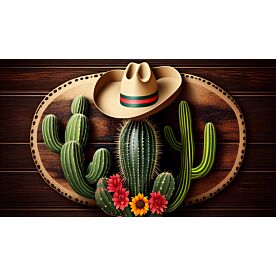 Sombrero Cactus 2685 Wallpaper Wall Mural