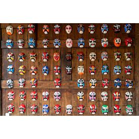 Theatrical Chinese Masks 7570 Wallpaper Wall Mural