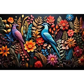 Embroidered Birds 5918 Wallpaper Wall Mural