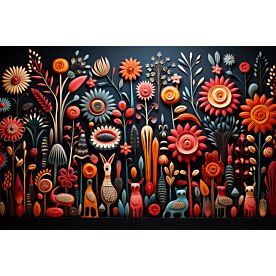 Embroidered Forest Animals 3022 Wallpaper Wall Mural