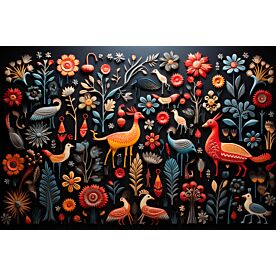 Embroidered Animals 4489 Wallpaper Wall Mural