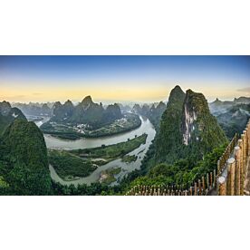 Xingping Landscape at Li River and Karst Mountains Wallpaper Wall Mural