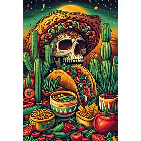 Sugar Skull Tacos 9245 Wallpaper Wall Mural