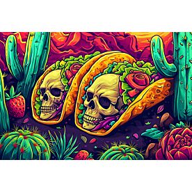 Sugar Skull Tacos 0321 Wallpaper Wall Mural