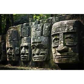 Olmec Heads at La Venta 1934 Wallpaper Wall Mural