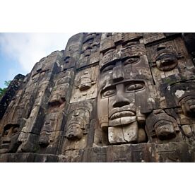 Olmec Wall of Faces 1947 Wallpaper Wall Mural