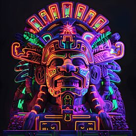 Neon Mayan 5182 Wallpaper Wall Mural