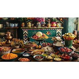 Mexican Buffet 9226 Wallpaper Wall Mural