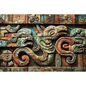 Mayan-Inspired Carving 9893 Wallpaper Wall Mural