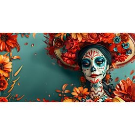 Sugar Skull Woman 1765 Wallpaper Wall Mural