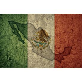 Mexican Map and Flag 5968 Wallpaper Wall Mural