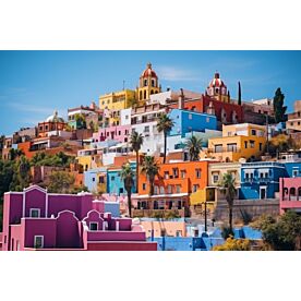 Mexican Hillside Town 9294 Wallpaper Wall Mural