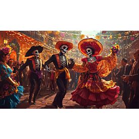 Dia de los Muertos Dancers 9647 Wallpaper Wall Mural