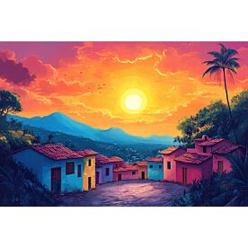 Mexican Village 2648 Wallpaper Wall Mural