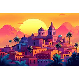 Mexican Village 7294 Wallpaper Wall Mural