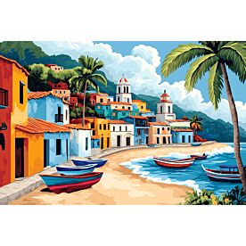 Mexican Fishing Village 0830 Wallpaper Wall Mural