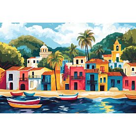 Mexican Fishing Village 0833 Wallpaper Wall Mural